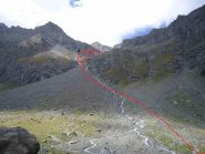 la risalita del canale con le due varianti....