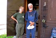 Guardaparco Stefanì (grazie per il caffè) e Mario 