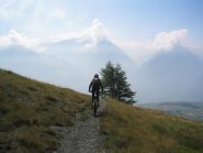 Sullo sfondo il Rutor..