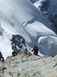 il secondo tratto roccioso prima della vetta