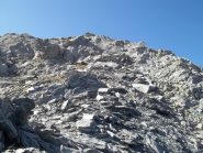 ripido pendio per arrivare al rancio