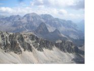 Al centro i Seru' con dietro i Re Magi..dal Roc de Valmeinier (3025m)