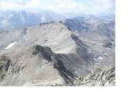La Roche du Chardonnet  e il Col de Valmeinier dalla vetta..