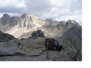 Da sx a dx, Pic du Thabor, Thabor e Roc de Valmeinier dalla Roche du Chardonnet