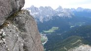 Panorama al dietro-front prima delle roccette finali