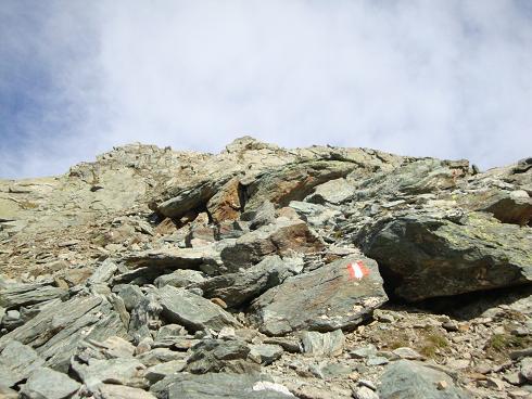 ultimi metri  prima della cima 