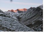 Prima spolveratina di fine e state al Pic des Trois Eveches al fondo in alto a dx..