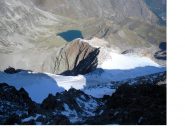 Lago e ghiacciaio della Muzelle dall'antecima..