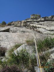 L1 con l'evidente diedro da percorrere.