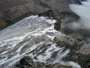 Il ghiacciaio visto dalla vetta
