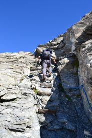 passaggio attrezzato prima del rifugio