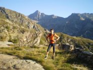 Matteo sullo sfondo la torre lavina