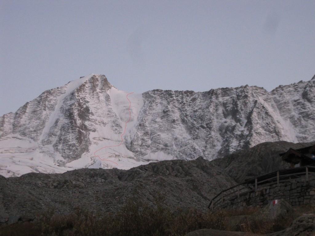 Presanella, Parete Nord, via del seracco