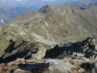 Verso il Mont Roux, dalla Punta Tre Vescovi
