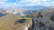 la crete de l'Echaillon con a sn vallone buffere e vallon de Cristol a dx