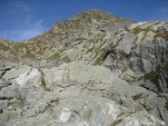 Dal canale di salita, Colle e Punta Liamau