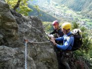 La cengetta di calata per il primo tiro