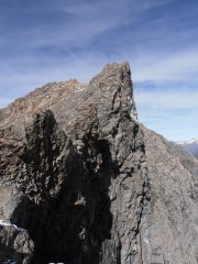 07 - dal colle verso le Rocce del Rouit, parete iniziale lungo la cresta