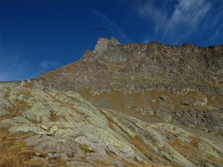 La cima vista dagli alpeggi Pousset Sup.