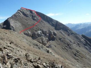 Nostro itinerario di salita alla tête de la Courbe