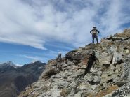 in cresta a pochi passi dalla punta