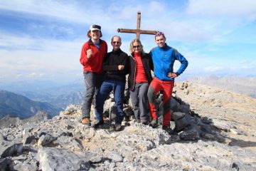 foto di gruppo in vetta alla Cima Nord della Grande Seolane (6-10-2012)