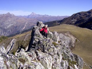 La divertente cresta della vetta