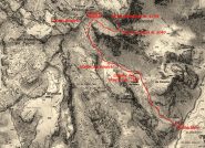 mappa IGN e tracciato della via di salita