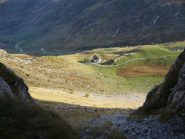 Il rifugio Havis de Giorgio dal canalino delle Masche