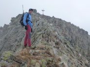 Stefano nell'ultimo tratto di cresta verso il m. Marzo