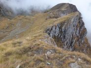 cresta di discesa verso il lago morto