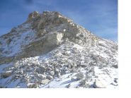 La cresta ovest di discesa..