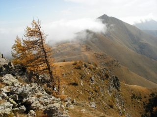 verso Colla Rossa e nebbie lato Upega