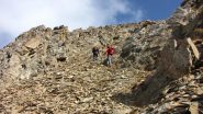 ultimi metri di pietraia prima della Tete de l'Eyssiloun (21-10-2012)
