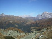 dalla cima verso Valsorda, Marmolada e Cimon de la Pala