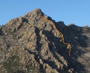 bric camulà, versante nord-est, crestone di destra