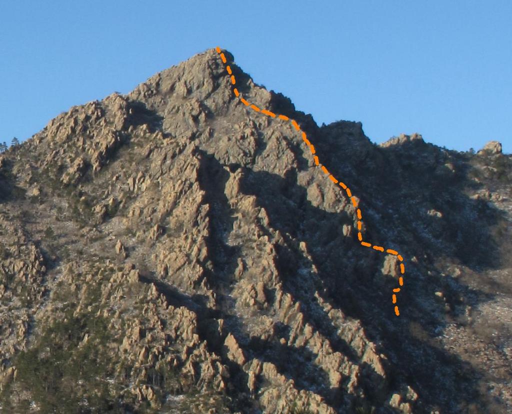 bric camulà, versante nord-est, crestone di destra