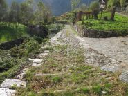 Tratto di mulattiera 853b che costeggia il Rio Calamia