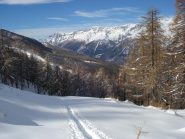 la traccia di salita