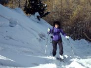 Bruna in azione sopra il Truc delle Vaccare