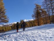 sui primi pendii di salita