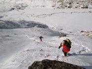 tratti ripidi sopra l'alpeggio grand collet