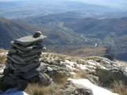 Panorama sulla valle dall'ometto dei Becchi di Bertolino