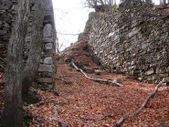 intaglio fatto per il passaggio della teleferica