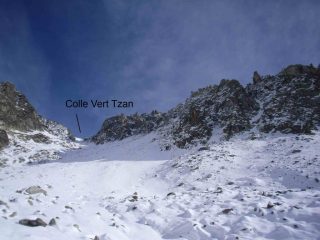 sotto il Colle Vertsan  dove ho raggiunto quota 2900...