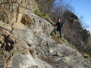 Unico tratto attrezzato del sentiero per Puntagliera