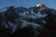 Ultimo sole sulle Grandes Jorasses