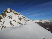 Tracce di un camoscio nel tratto finale