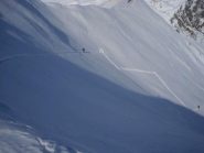 traccia sul pendio finale