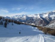 salita lungo le piste